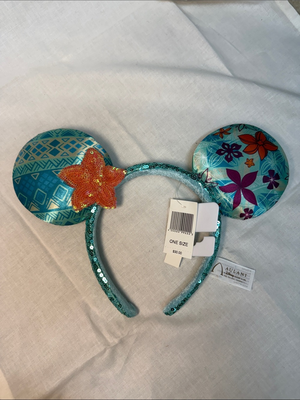 Moana Minnie Ears Headband with Orange Starfish